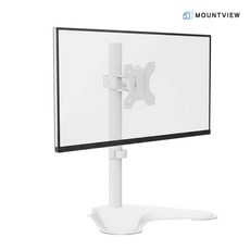 마운트뷰 싱글 상하수직 모니터암 거치대 MV12-T01 스탠드형 27인치 32인치, 화이트 [BOM2105], 1개