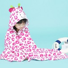 핑크호피비치가운 여름 아동 타올 물놀이 샤워 목욕 타월