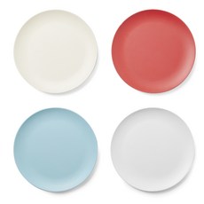 레드로버 뱀부 플레이트 일반접시 4개입, Red, White, Gray, Blue