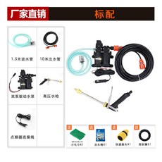 普蘭迪 12v家用 洗車機220v高壓洗車水槍便攜洗車神器電動洗車水泵, 標配