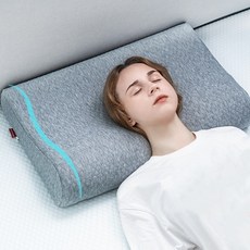 텍스스테드 목편한 숙면 메모리폼 경추베개, 라이트 그레이, 1개
