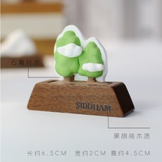 SIDDHAM STUDIO. 原創實木磁吸車用擴香石, 1個, 出風口款-小樹,No.3禪茶, No.3禪茶