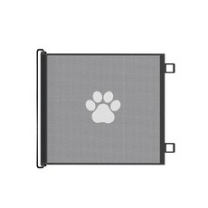 개폐식 애완 동물 게이트 출입구 계단 복도 실내실외 문 매점 고양이 울타리, 2. Dog footprints