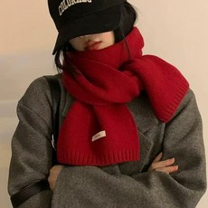 圍巾 圍脖 女生圍巾 韓國韓版百搭小圍巾 軟糯針織仿羊絨護頸保暖圍脖