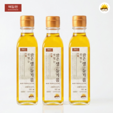 깨담원 생들깨 100% 전통 맛있는 맑은생들기름 180ml, 3개