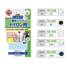 가와구찌 패딩 수선테이프 점퍼 잠바 일본 빵구 구멍 수선패치, 투명(유광), 1개