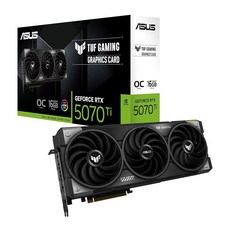 ASUS TUF 지포스 RTX 5070 Ti 16GB GDDR7 BTF 화이트 OC 에디션 그래픽 카드 NVIDIA 데스크탑 PCIe 5.0 HDMI/DP 2.1 3.1