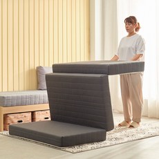 고밀도 마일드폼 접이식 3단 매트리스 MS SS Q 15cm, 150mm, 딥블루
