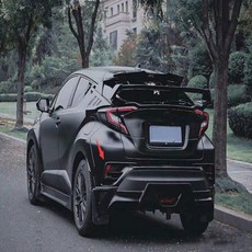 Toyota C-HR 2016-2021 용 광택 블랙 리어 스포일러 사이드 안개 램프 커버 트림