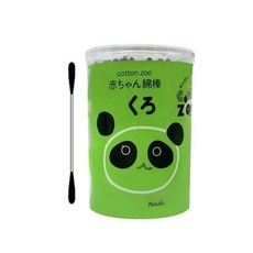 COTTON ZOO 黑色嬰幼兒耳鼻清潔專用棉棒, 160個, 1個裝