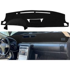 시계 내부가 있는 Infiniti G35용 대시 커버 매트 커스텀 핏 대시보드 패드 카펫 보호기 블랙 Y58, Black, 1개