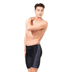 베이직엘르 남성용 5부 사각 로고 실내수영복 BEZ-X402K