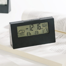 쿼르디 출산 디지털 온습도계, 블랙, 1개