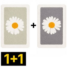디심플 극세사 화장실 욕실 발매트, 2개, 혼합색상