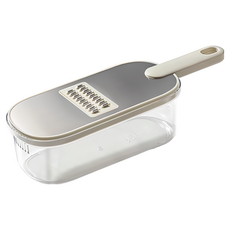 多功能切菜神器 切菜器 刨絲器 切片器 磨泥器 刨片器 切絲器 削皮刀 蔬菜切片機 廚房備料 廚具用品, 白色, 1個