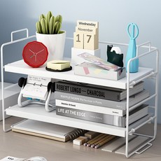 꼭찌꾹스토어 책상 선반 데스크정리 수납 다용도실 주방정리대 2size, 중형 우드