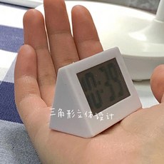 無品牌 簡約ins迷你夜光小檯鐘便攜可愛靜音學生小巧桌面電子錶大字鐘錶, 白色小檯鐘,+5個備用電池