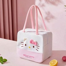 귀여운 케릭터 얼굴 디자인에 손잡이 끈이 튼튼하게 달려있는 헬로키티 보냉백, 1개