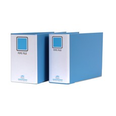 파이프 바인더 2공 하드커버 파이프화일 파일철 A5 삼정파일스, 군(가로형), 6cm, 블루, 1개