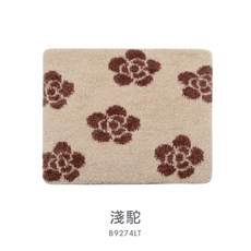 體溫魔術師 扶桑花刺繡保暖圍脖 加厚針織冬季頸套，時尚保暖，多功能圍脖設計，親膚柔軟材質，精緻工藝, 淺駝, 1個