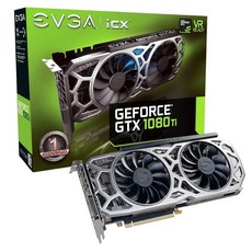 EVGA GeForce GTX 1080 Ti FTW3 게이밍 11GB DR5X iCX 기술 9 열 센서 및 RGB LED G /P /M 3배의 비동기 팬 제어 최적화된 공기 흐름, SC2, Real Bo Clo 1582 MHz
