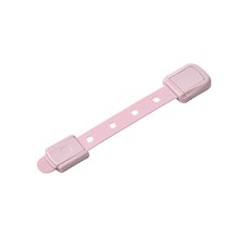 DFMEI 嬰幼兒童安全鎖防夾手冰箱櫃門防開鎖櫥櫃鎖簡約對開鎖, 歐風長鎖-粉紅色:1個價