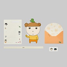 [마루는강쥐 모양편지지 세트 브이마루] 생일편지지 롤링페이퍼 프로포즈편지지 군대편지 기념일편지지 예쁜편지지 편지지세트 결혼기념일편지, 1개, 브이마루