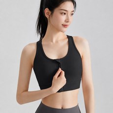 앞지퍼 스포츠브라 필라테스 요가 브라탑 여성 스포츠웨어 상의