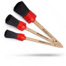 Maxshine 디링 브러시 세트3 너비 08 3 8 스크래치 없는 부드러운 칫솔모 인체공학적 그립 실내외를 위한 다용도 자동차