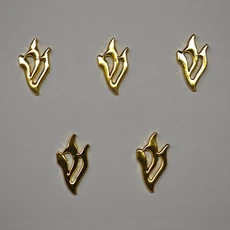 메두자 금속 금색 작은 디자인 이스라엘 유대교용 히브리어 글자 신, 04 D 5pcs a set gold