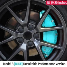 테슬라 모델 Y 3 용 브레이크 캘리퍼 커버 2021 2022 액세서리 자동차 운동 18 인치 19 20, 7)3 BLUE