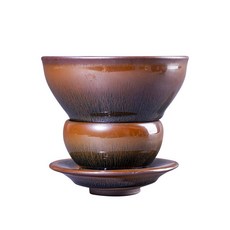 연잎찻잔 석고몰드 도자기찻잔 몰드 석고틀, 래빗 헤어 대형 그릇+받침 약간의 결함, 200ml~400ml