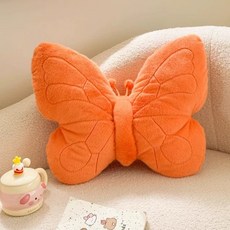 나비인형 나비쿠션 소파인형 소파쿠션 애착나비인형, 오렌지