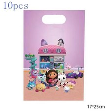 파티 선호합니다 선물 보상 인형 PINATA 얼굴 열쇠 팔찌 교실 STIKERS 생일 고양이를 만들기 고리 GABBYS 파티는 필러, 10pcs gift bag 2