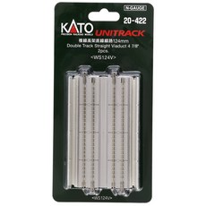 KATO N 게이지 복선 고가 직선 선로 124mm 2개입 20-422 철도 모형 용품, 상품명참조, 1개