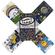 Doodle Tarot Cards 초보자를 위한 78 연구 데크 Oracle English Visions Divination Edition Borad 게임 플레이 210626, TT320