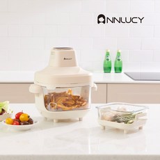 앤루시 듀얼 이지 에어프라이어 간편한 조리 세척 2가지 용기, 아이보리, ANN-0820C