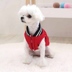 머스크 패딩 레드 애견점퍼 S 강아지털옷 66495EA 1(EA)
