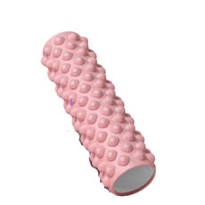 딜헤븐 친환경EVA 스트레칭 헬스 지압 폼롤러(돌기형), 45cm(대), 핑크, 1개