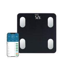 SAMPO聲寶 14合1藍牙智能體脂計, 黑色, 1個, BF-Z2306BL-B