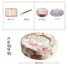 에비노 쑥좌훈기 온열 좌욕 좌욕기 온열방석 찜질기, 릴리 베이직 + 연기필터 핀셋 경혈도표, 1개, 기본 색상