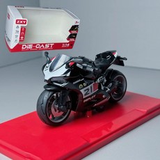 스케일 두카티 바디 오토바이 후진 기능 사운드 효과 수집용 모델 전시용, 9. Black color box, 1개