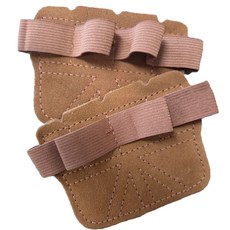 메디코치 철봉 운동 최상그립 헬스장갑 반장갑 굳은살 방지 소가죽 신축성 밴딩, 1세트, 브라운 양손 2개