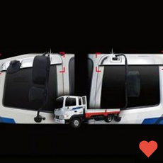 차량 장식 메가트럭 크롬 썬바이저 2p, (07년-현재)크롬도어2P