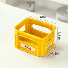 세라믹 미니그릇 4종 플레이팅 감자튀김 바스켓 접시 사이드 반찬, 1개, D. 옐로우 소형 술 바구니 과일 바구니