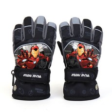 Marvel 漫威 鋼鐵俠兒童冬季手套初級滑雪手套男童加厚防水手套雪橇手套