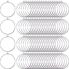 Onwon 300피스 와인 글라스 참 링 DIY 나만의 마커 실버 도금 오픈 후프 귀걸이 비즈 파티 선물 합금 11st_amz 258496 4414034223