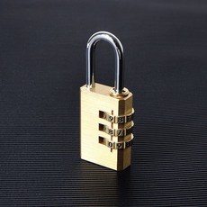 3단 동 자물쇠 고리 시건장치 현관 걸이 열쇠 비밀번호 문 자물통, 1개