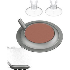 흡입 컵이 있는 포플라이 에어 스톤 3.5인치 수족관 어항 버블러 어항용 펌프 액세서리펌프 및 튜브 미포함