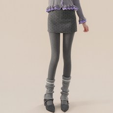 傲寒直條紋灰色內搭褲女 加厚刷毛保暖提臀束腹連褲襪